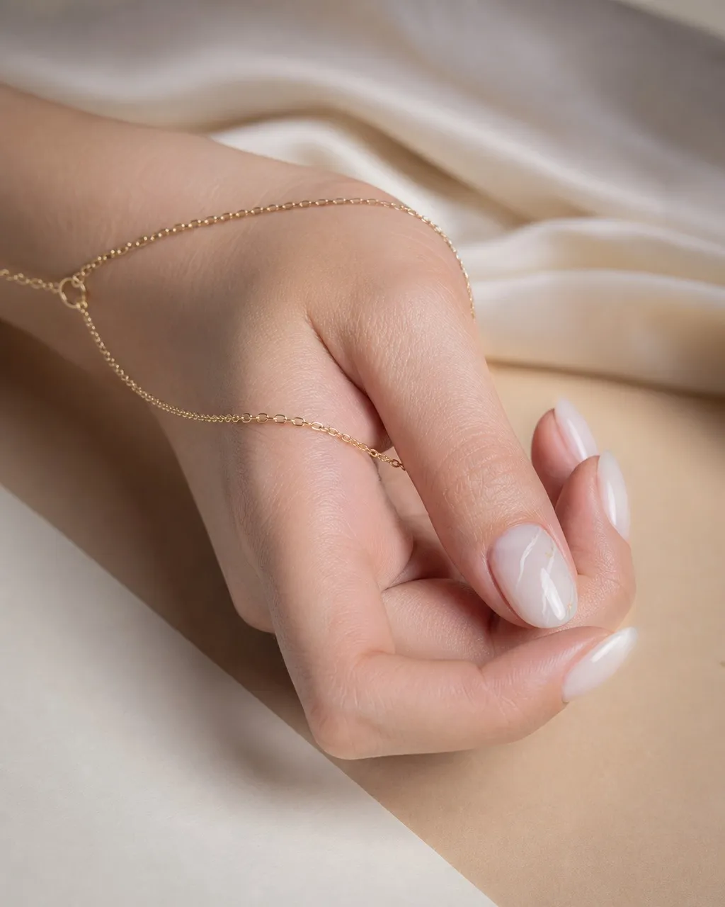 Milky White Short Almond — short almond nails with sheer milky white, two thin coats, glossy top coat, short soft almond